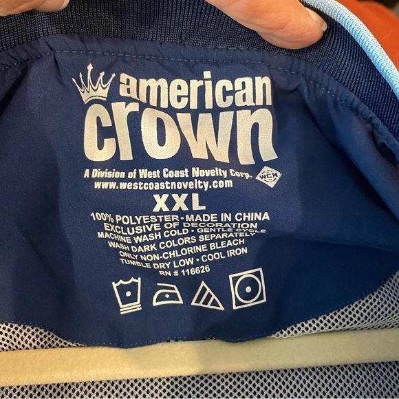 American Crown Huntington Beach CA Jersey‎ Blue and White colorblock - Picture 6 of 8